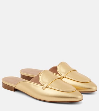 Slippers Berto in pelle metallizzata | Malone Souliers