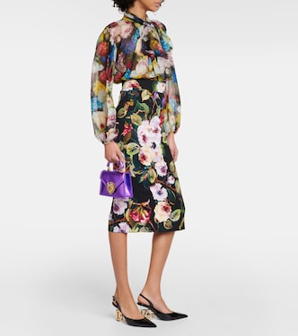 Blusa in chiffon di seta a fiori | Dolce&Gabbana