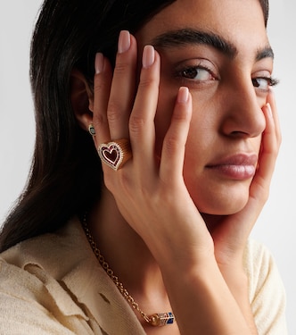 Anello Love Ring in oro 18kt con diamanti e rubini | Marie Lichtenberg