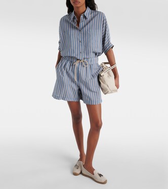 Espadrilles Monili en daim à ornements | Brunello Cucinelli