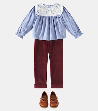 Top Henriette in cotone con pizzo | Louise Misha