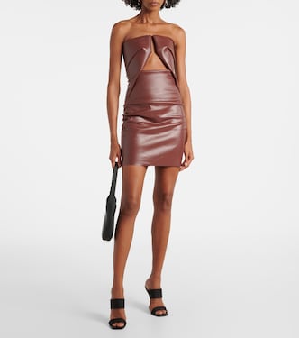 Prong coated denim minidress | Rick Owens