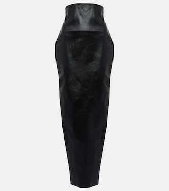Coated cotton-blend maxi skirt | Rick Owens