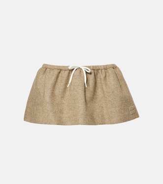 Minirock aus Schurwolle | Miu Miu