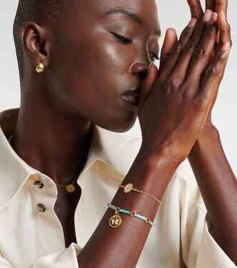 Bracciale Reverie Element in oro 18kt con turchesi e diamanti | FoundRae