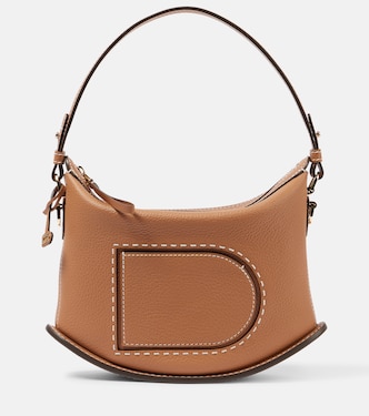 Schultertasche Pin Swing Surpiqué aus Leder | Delvaux