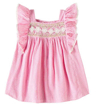 Baby - Abito Martine in cotone a quadri | Louise Misha