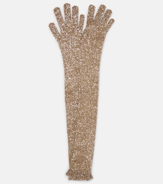 Handschuhe mit Pailletten | Brunello Cucinelli