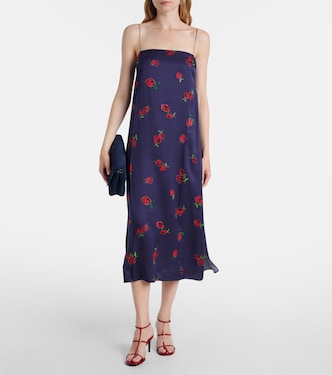 Abito sottoveste Sicily in twill con stampa | Khaite
