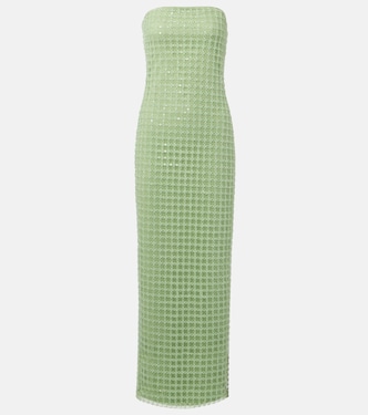 Embellished strapless gown | Rotate
