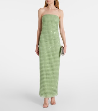 Embellished strapless gown | Rotate
