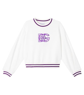 Sweatshirt DG Majolica aus Baumwoll-Jersey | Dolce&Gabbana Kids