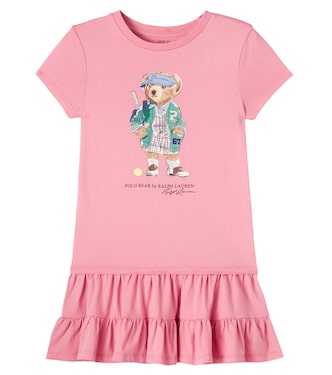 Polo Bear ruched cotton dress | Polo Ralph Lauren Kids