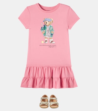 Polo Bear ruched cotton dress | Polo Ralph Lauren Kids