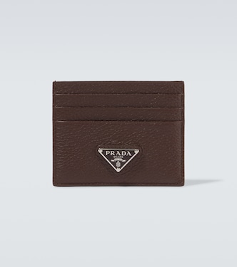 Logo leather card holder | Prada