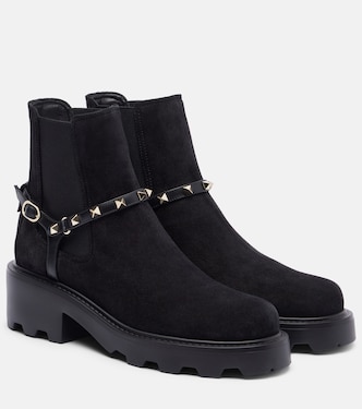 Rockstud 55 suede ankle boots | Valentino Garavani