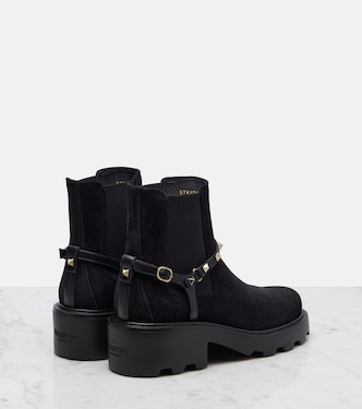 Ankle Boots Rockstud 55 aus Veloursleder | Valentino Garavani