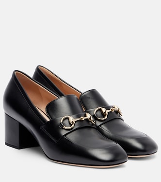 Lady Horsebit leather loafer pumps | Gucci