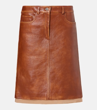 Gonna midi in pelle | Miu Miu
