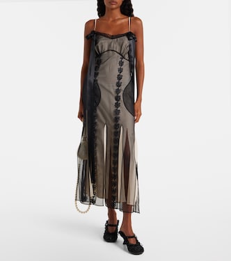 Lace-trimmed sheer midi dress | Simone Rocha