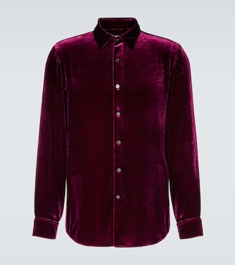 Hemd aus Samt | Dries Van Noten
