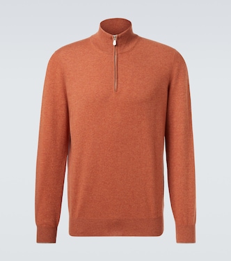 Jersey de cachemir con cremallera parcial | Brunello Cucinelli