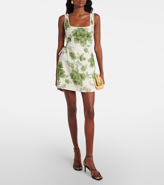 Gardella cutout floral linen minidress | SIR