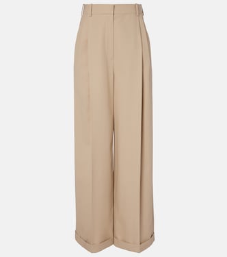 High-rise cotton wide-leg pants | Loewe