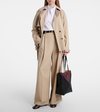High-rise cotton wide-leg pants | Loewe