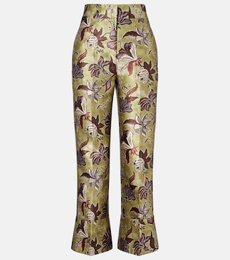 Citron floral cropped pants | Alémais