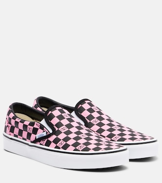 x Vans VLogo checked canvas slip-on sneakers | Valentino Garavani