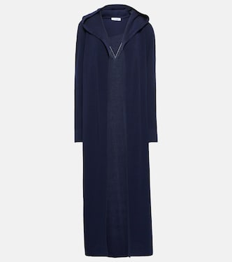 Cardigan in misto lana con cappuccio | Alaïa