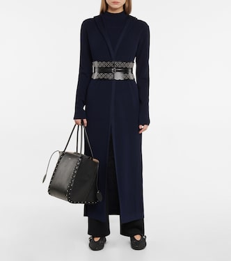 Cardigan in misto lana con cappuccio | Alaïa