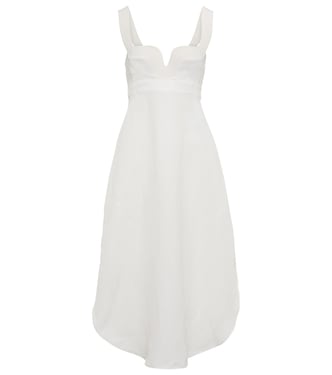 Piped asymmetric midi dress | Stella McCartney