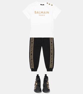 Zapatillas tipo calcetín con logo | Balmain Kids