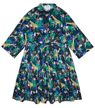 Printed cotton shirt dress | Kenzo Kids