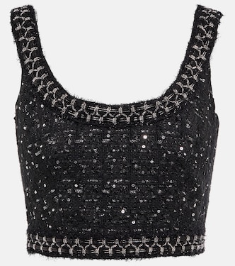 Verziertes Cropped-Top aus Tweed | Giambattista Valli