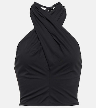 Kai cropped halter-neck cotton top | Staud