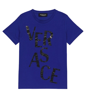 로고 코튼 저지 티셔츠 | Versace Kids