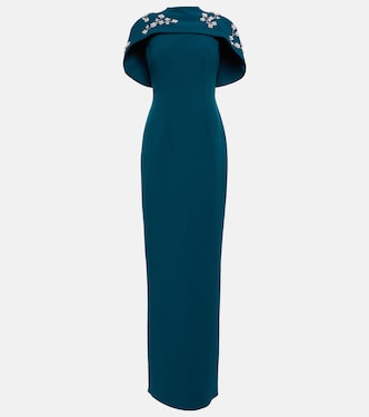 Verzierte Robe aus Crêpe | Safiyaa