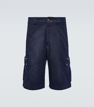 Shorts cargo en gabardina de algodón | Brunello Cucinelli