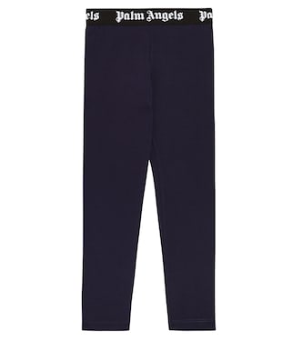 Logo cotton-blend leggings | Palm Angels Kids