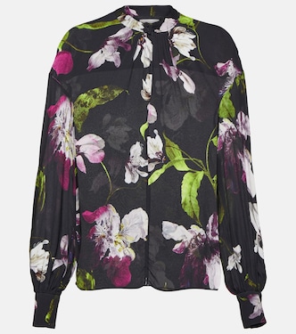 Blouse en crêpe à fleurs | Erdem