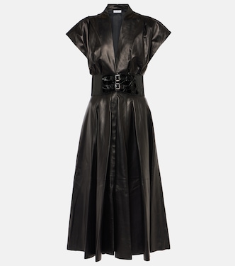 Midikleid aus Leder | Alaïa