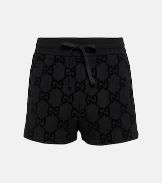 Shorts de forro polar de algodón con GG | Gucci