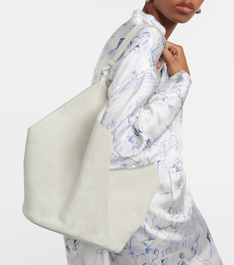 Borsa a spalla Lotus Medium in suede | Khaite
