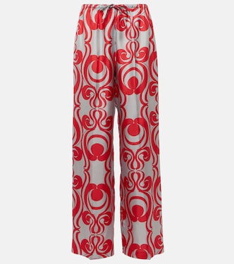 Printed silk wide-leg pants | Dries Van Noten