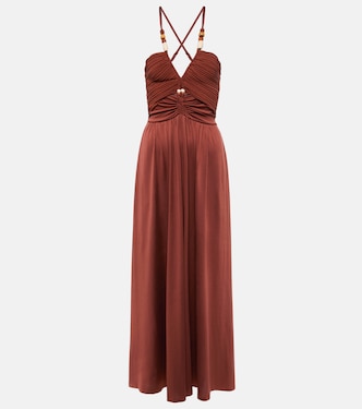 Vestido largo Caty con cuello halter | Diane von Furstenberg