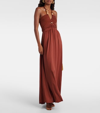 Vestido largo Caty con cuello halter | Diane von Furstenberg