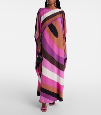 Caftano Iride in seta crêpe de chine | Pucci